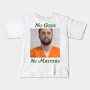 No god no masters scottie scheffler mugshot Kids T-Shirt